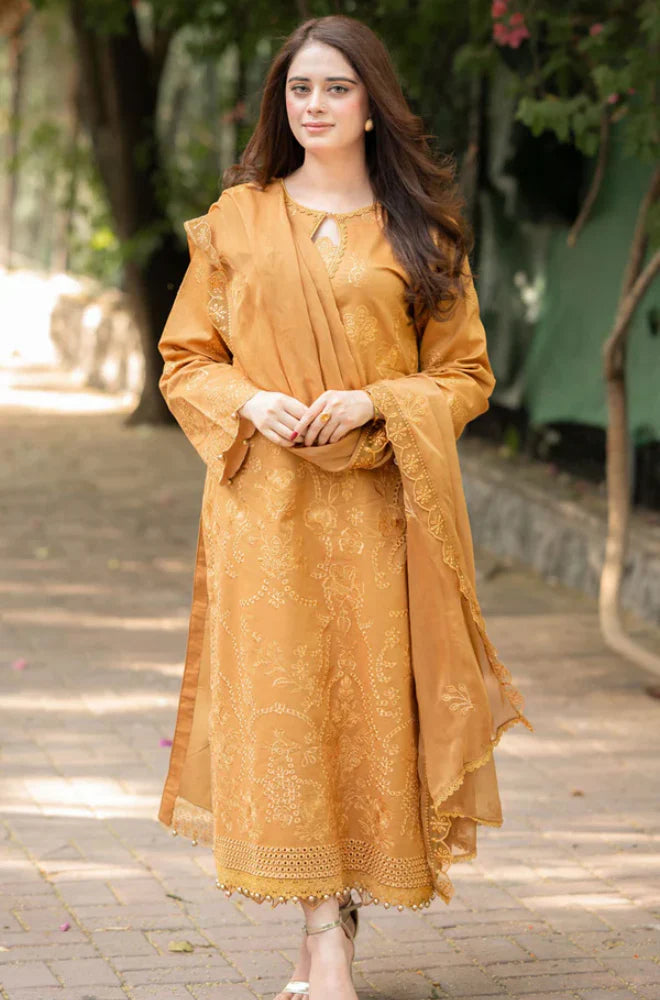 Summer 3PC Lawn Embroidered Suit - GRW-22