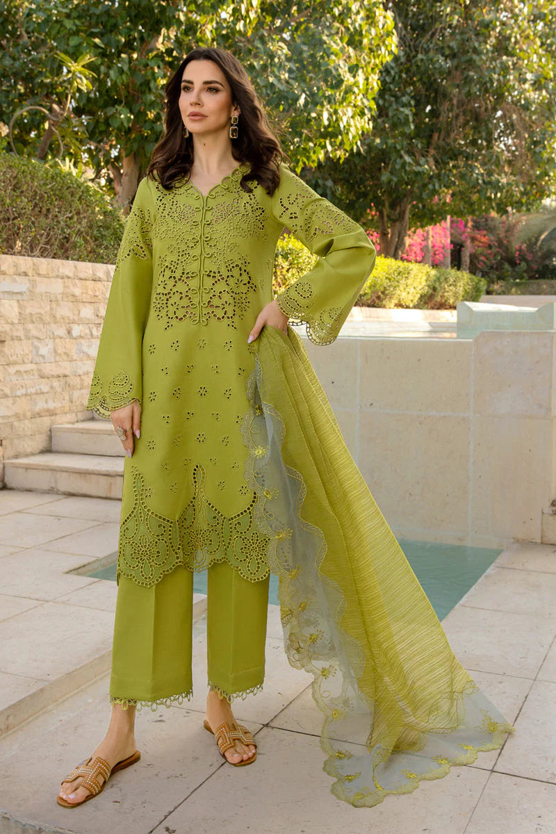 3 Piece - Unstitched Chicken Kari Embroidered Suit GRW-75