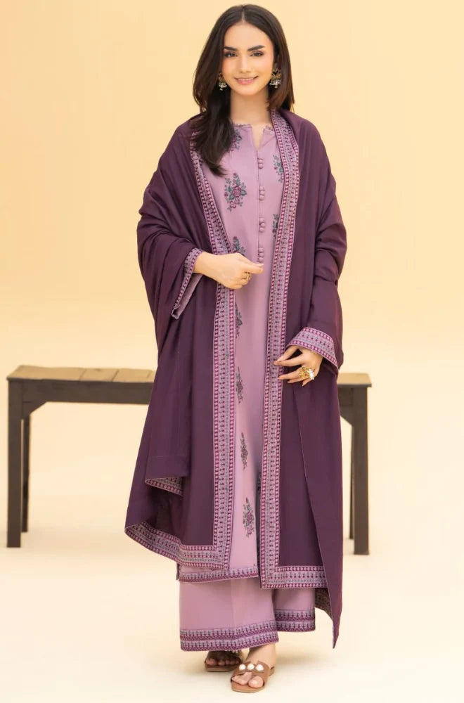 Summer 3PC Lawn Embroidered Suit - GRW-16