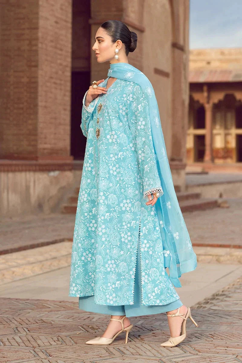 3 Piece - Unstitched Fully Embroided Lawn Fabric GRW-57