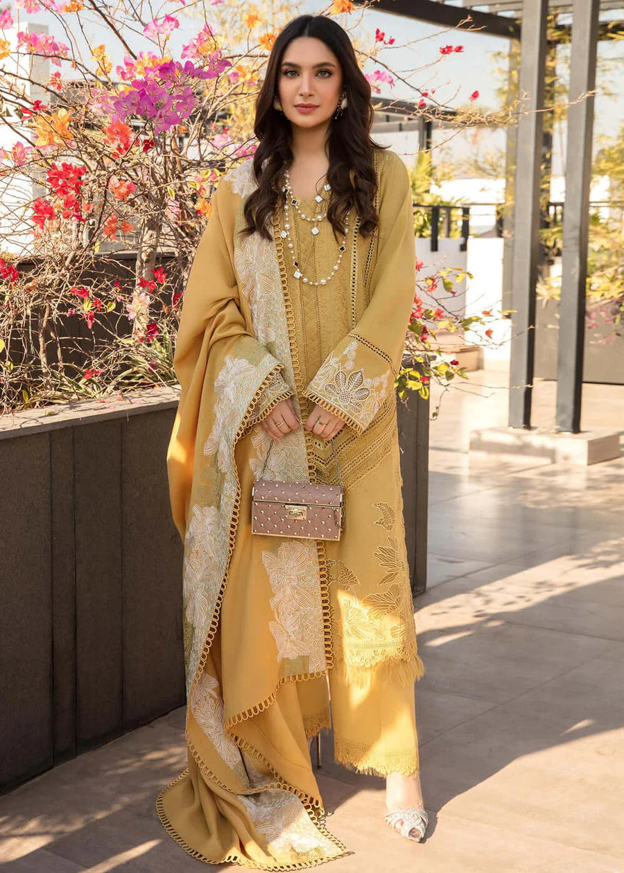 3 Piece - Unstitched Fully Embroided Lawn Fabric GRW 54