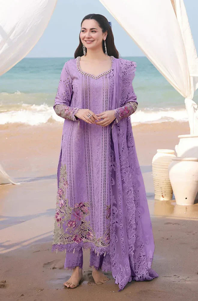 Summer 3PC Chickankari Lawn Embroidered Suit - GRW-20