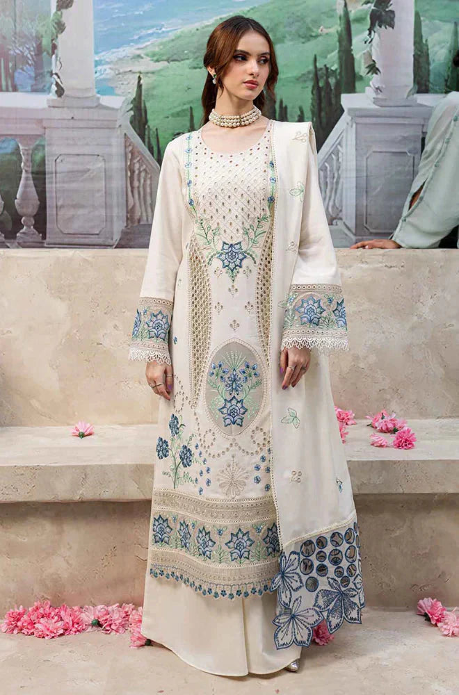 3 Piece - Unstitched Luxury Embroidered Lawn Fabric– GRWF-701