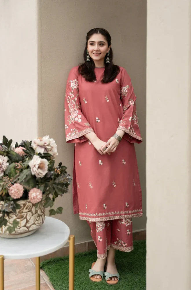 Summer 2PC Lawn Embroidered Suit - GRWT-02
