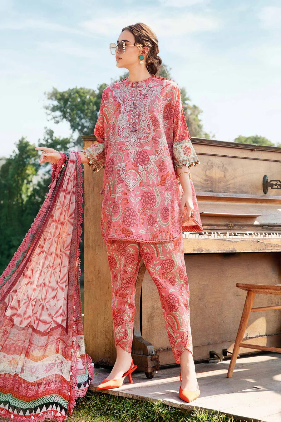3 Piece - Unstitched Digital Printed Lawn Fabric– GRWF-608