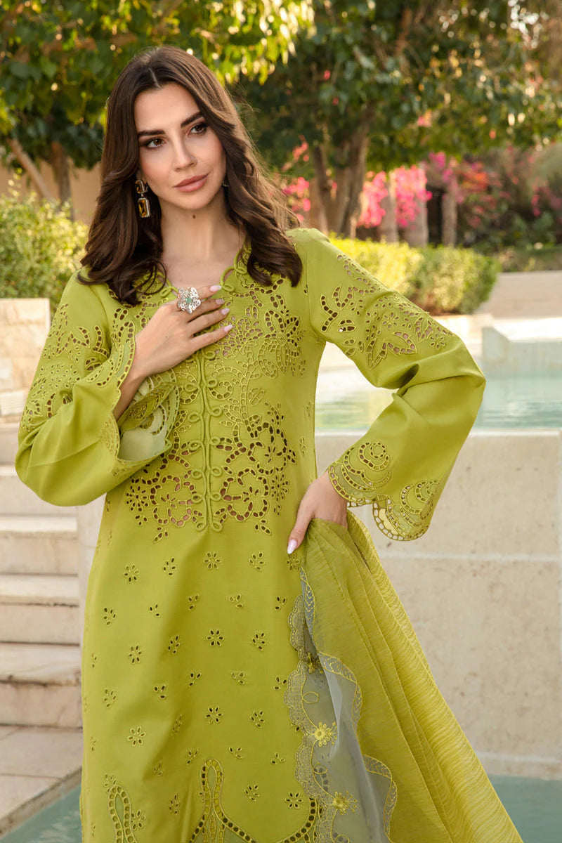 3 Piece - Unstitched Chicken Kari Embroidered Suit GRW-75