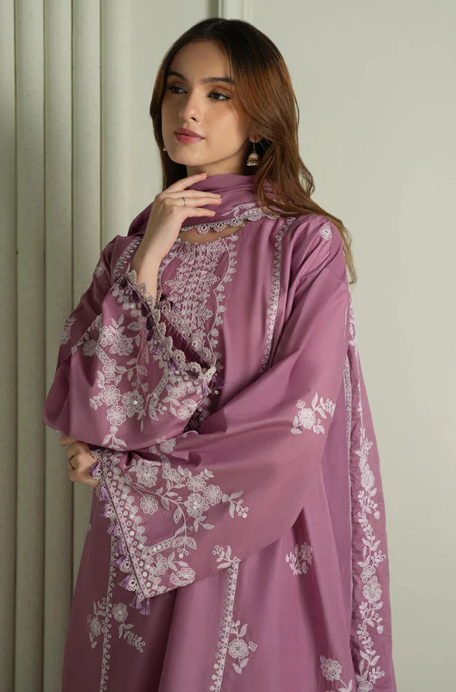 Summer 3PC Lawn Embroidered Suit- GRW-19