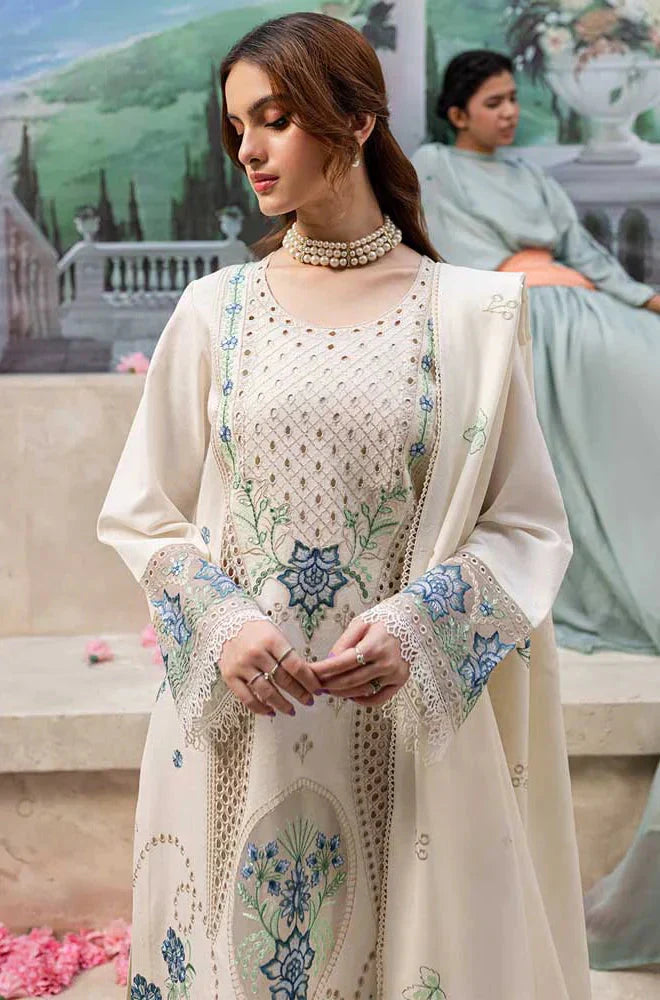 3 Piece - Unstitched Luxury Embroidered Lawn Fabric– GRWF-701