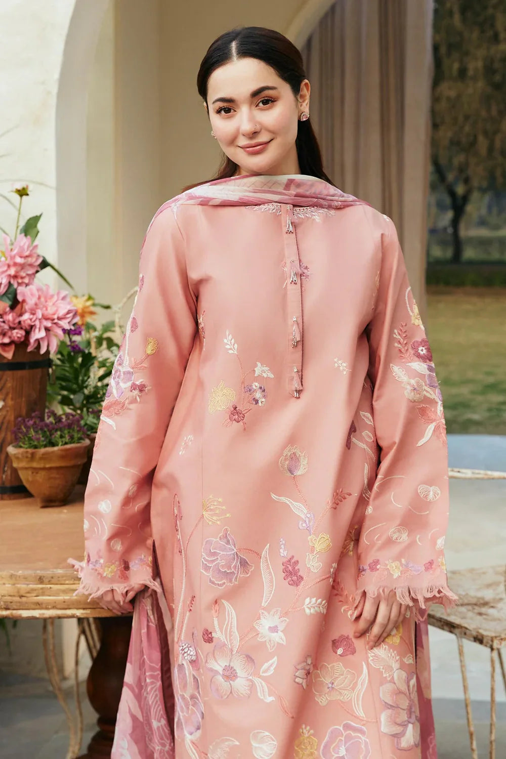 3 Piece - Unstitched Embroidered Lawn Fabric GRW 58