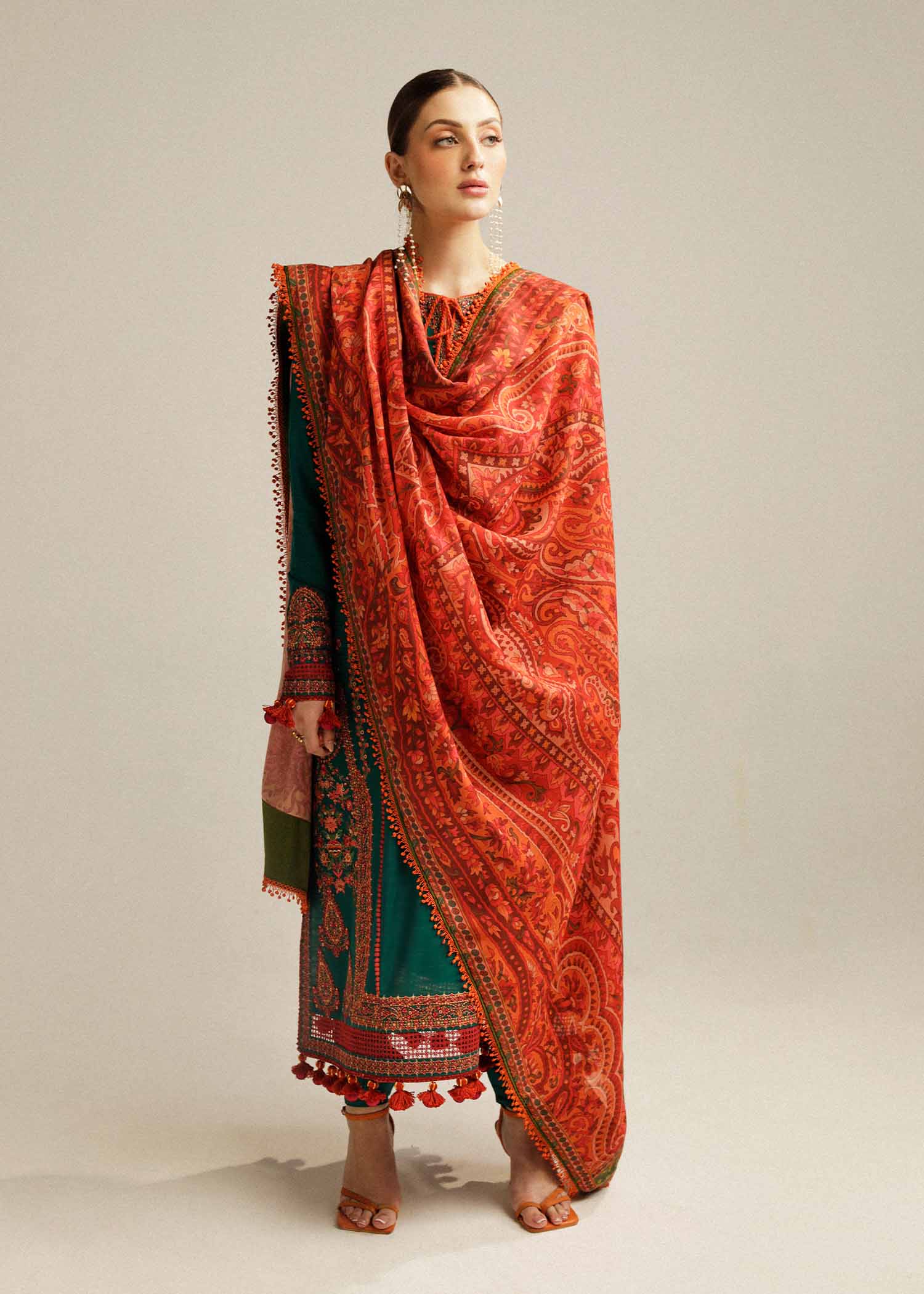 3 Piece - Unstitched Fully Embroidered Lawn Suit With Printed Lawn Dupatta GRW-67
