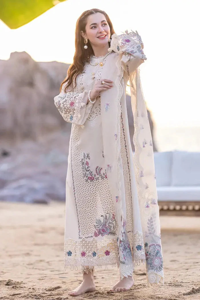 3 Piece - Unstitched Chicken Kari Embroidered Lawn Suit GRW-60