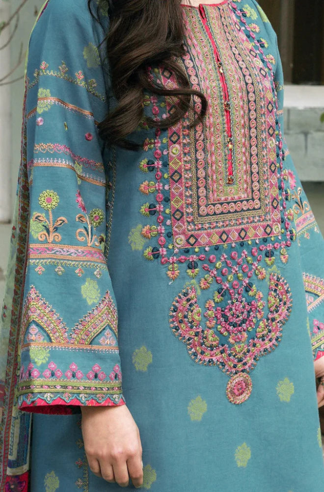Summer 3PC Lawn Embroidered Suit - GRW-07