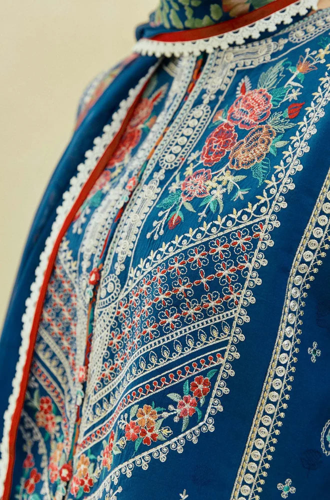 3 Piece - Unstitched Fully Embroided Lawn Fabric GRW-72