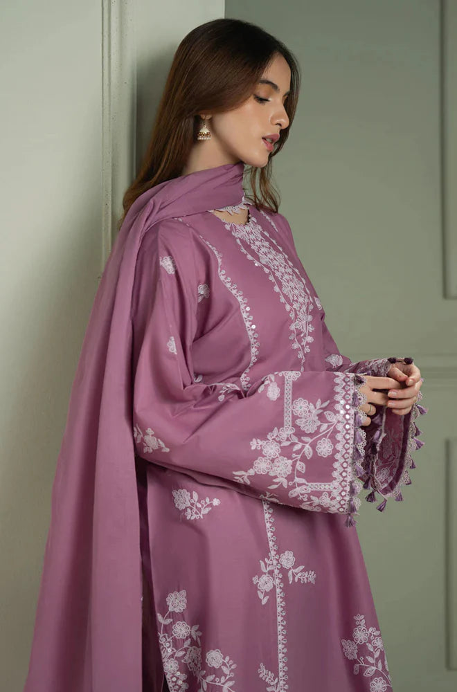 Summer 3PC Lawn Embroidered Suit- GRW-19