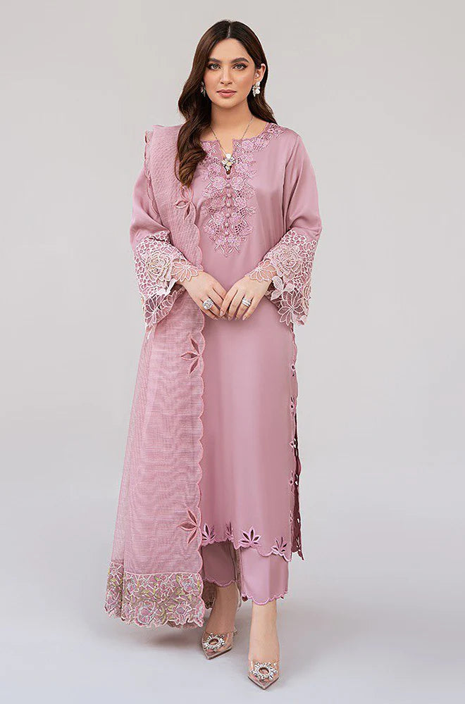 Summer 3PC Lawn Embroidered Suit- GRW-18