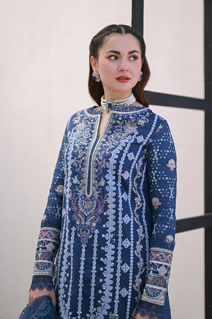 3 Piece - Unstitched Chicken Kari Embroidered Suit GRW-55