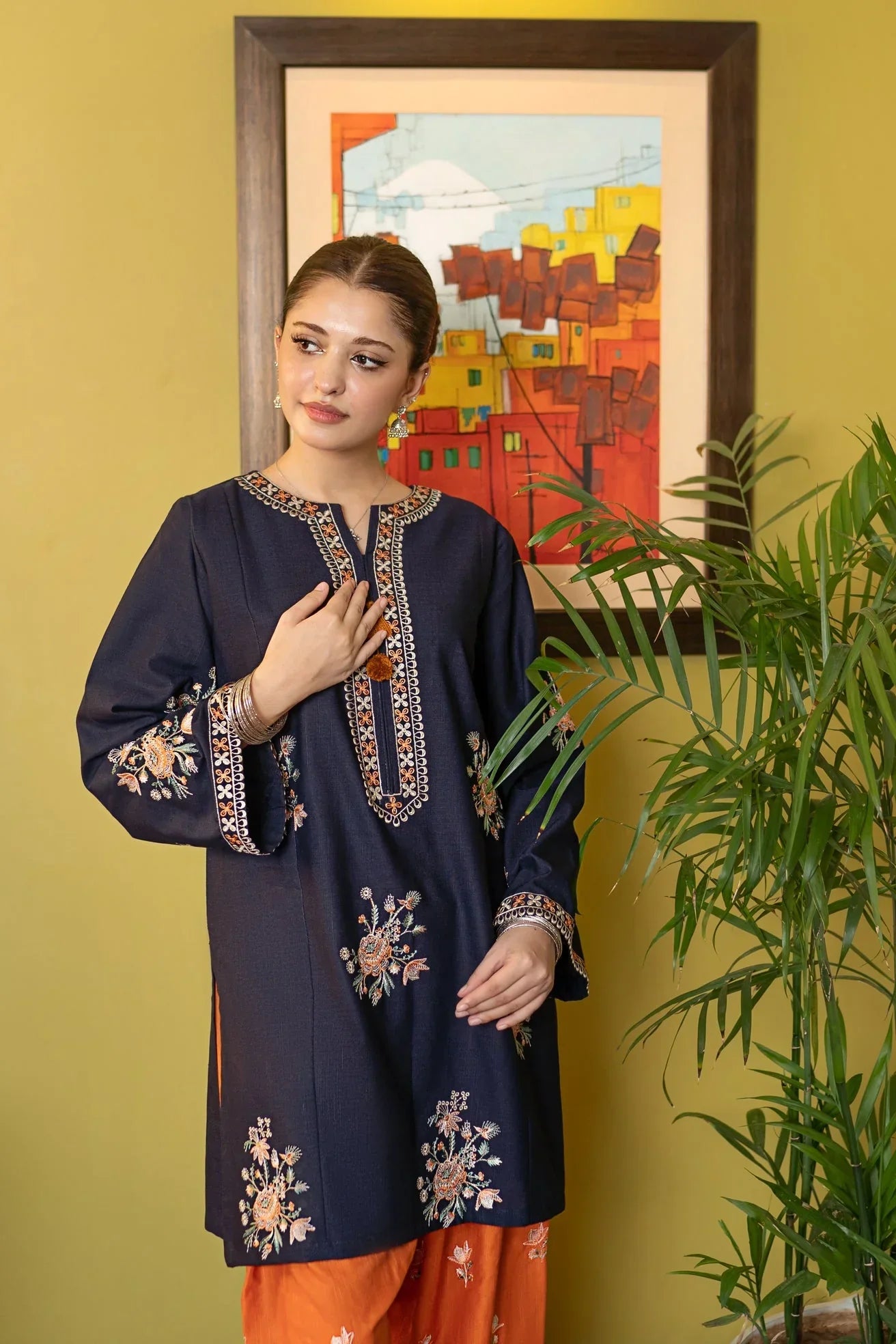 2 Piece - Unstitched Embroidered Lawn Fabric GRW-73