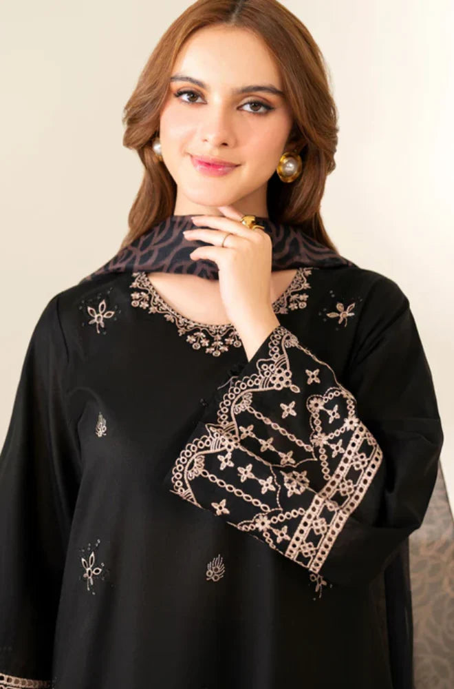 Summer 3PC Lawn Embroidered Suit- GRW-14