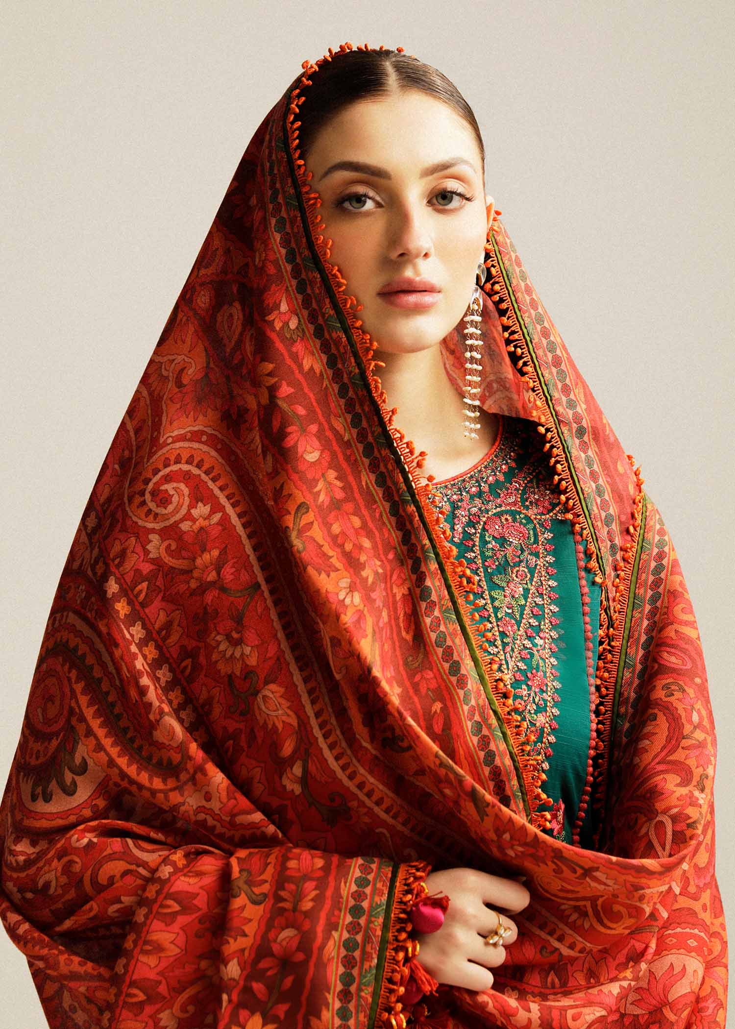 3 Piece - Unstitched Fully Embroidered Lawn Suit With Printed Lawn Dupatta GRW-67