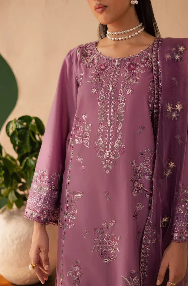 Summer 3PC Lawn Embroidered Suit – GRW - 10