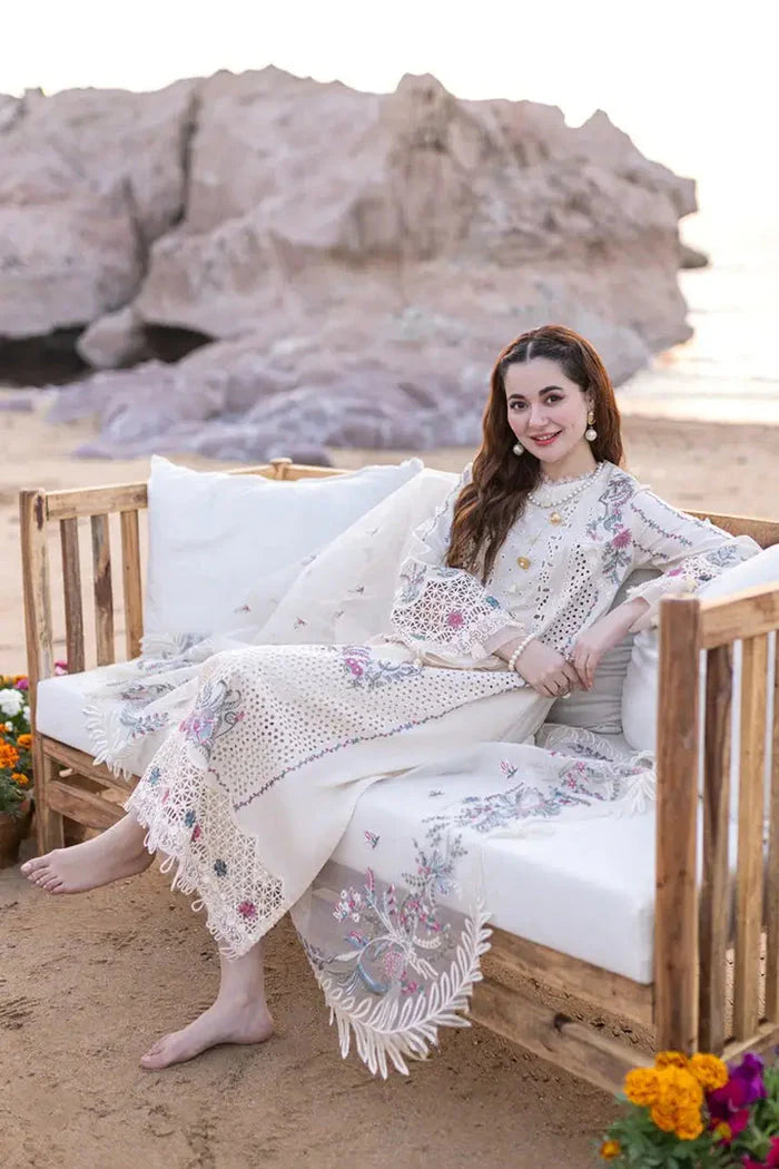 3 Piece - Unstitched Chicken Kari Embroidered Lawn Suit GRW-60