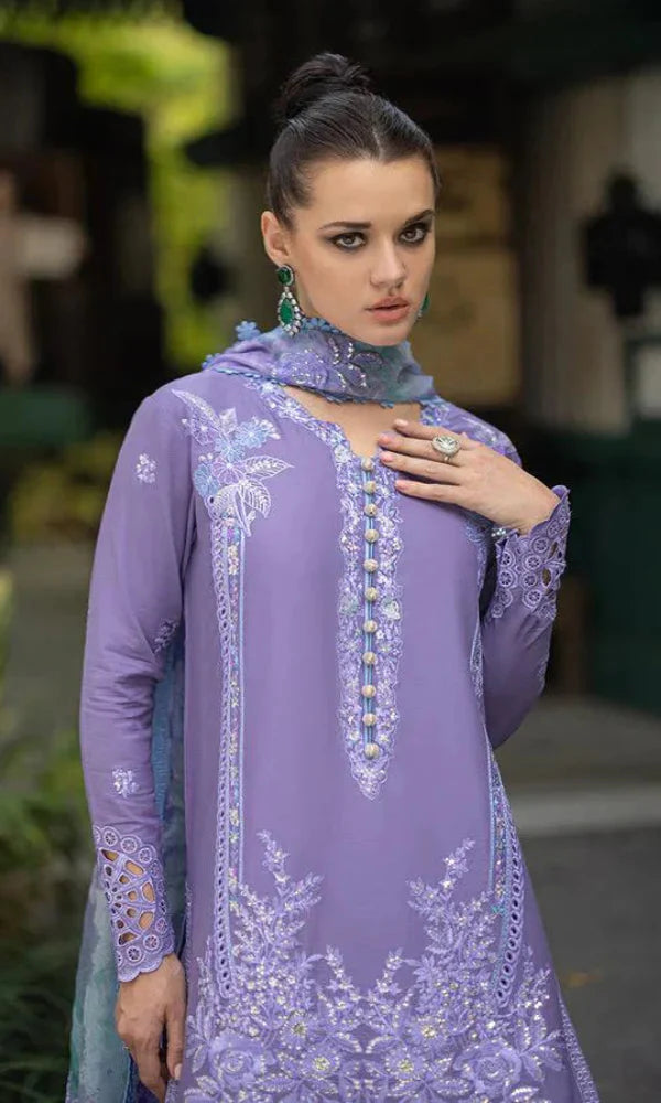 3 Piece - Unstitched Chicken Kari Embroided Lawn fabric GRW-51