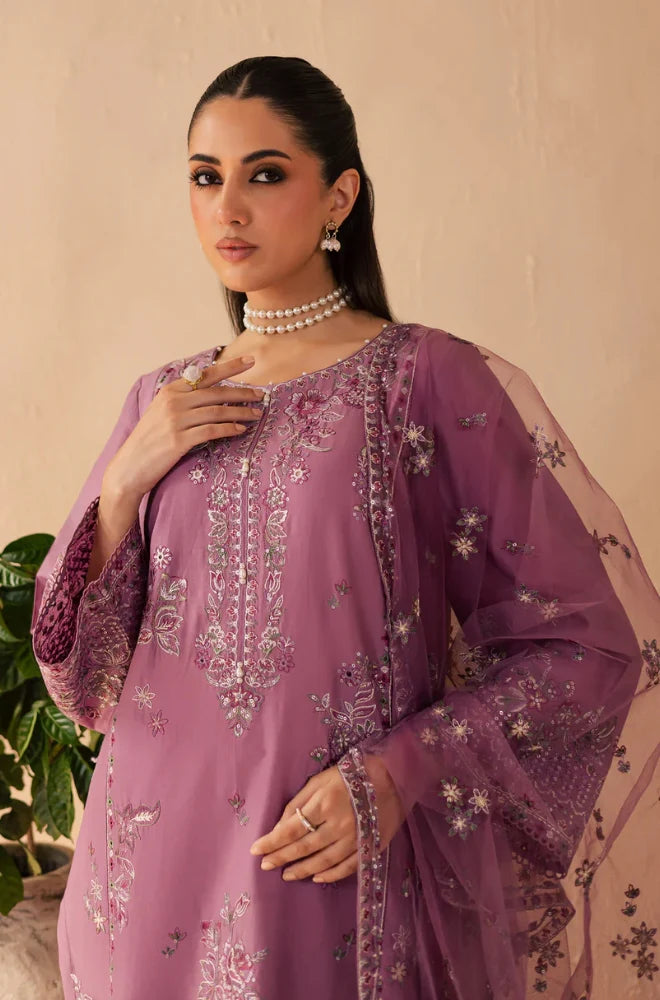 Summer 3PC Lawn Embroidered Suit – GRW - 10