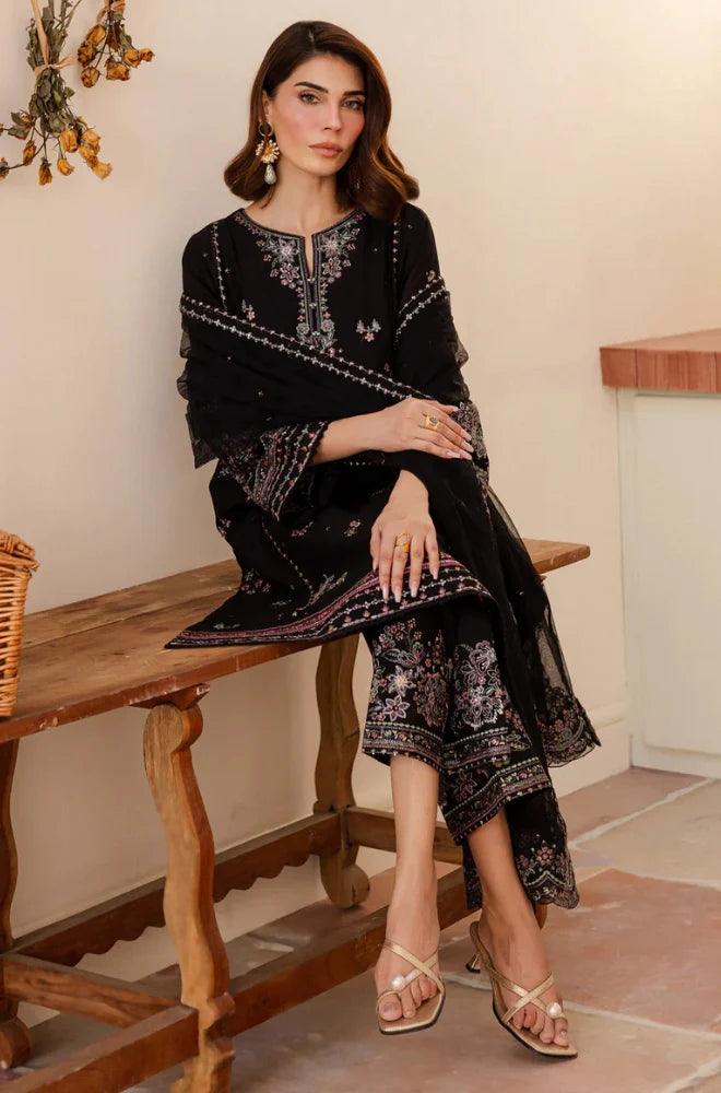 Summer 3PC Lawn Embroidered Suit - GRW-09