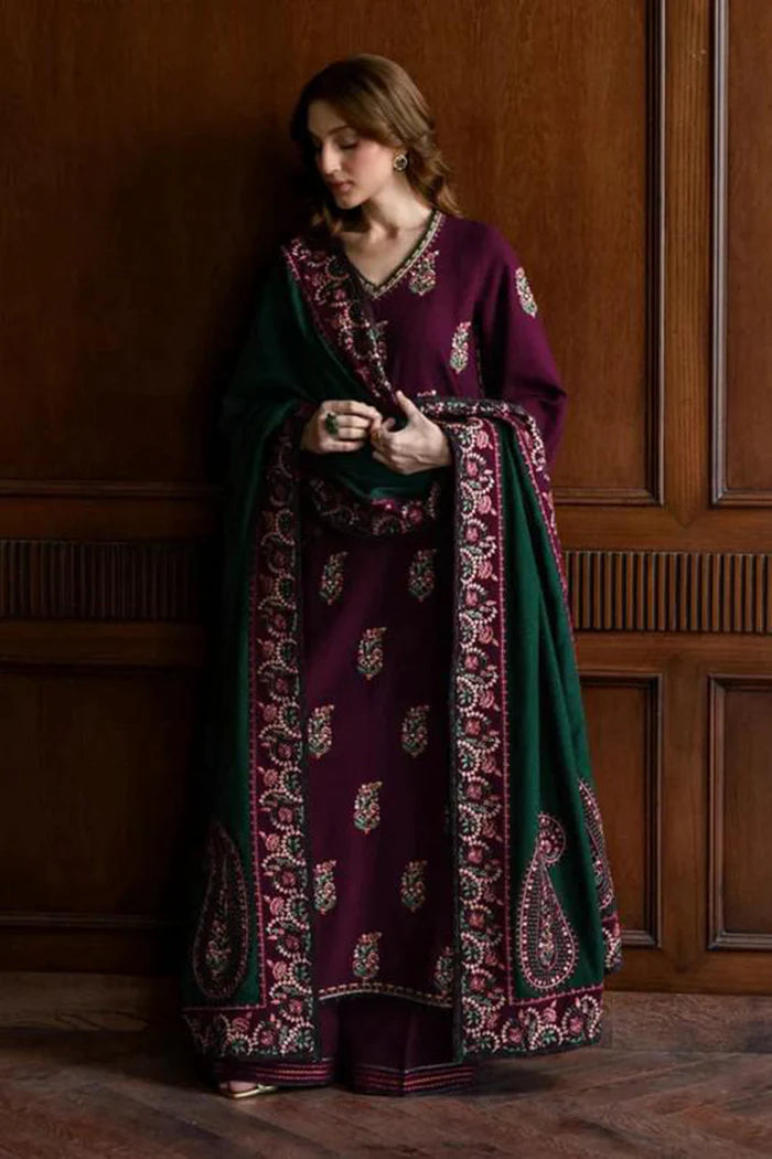 Summer Embroidered Lawn 3pc with Embroidered Dupatta- GRW-02