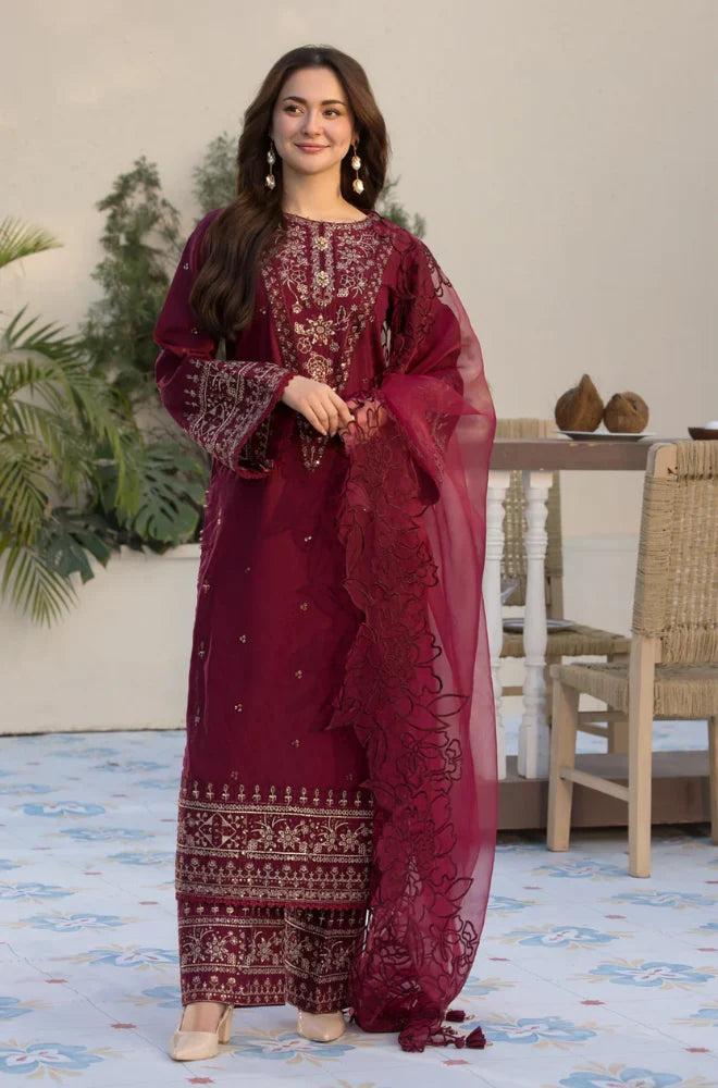 Summer 3PC Lawn Embroidered Suit – GRW-03