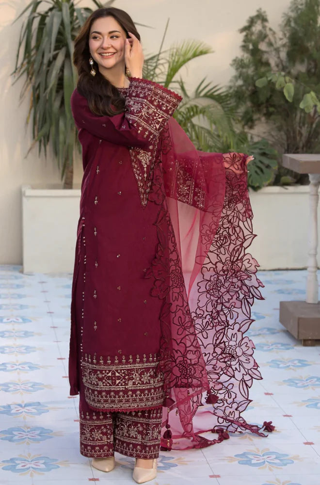 Summer 3PC Lawn Embroidered Suit – GRW-03