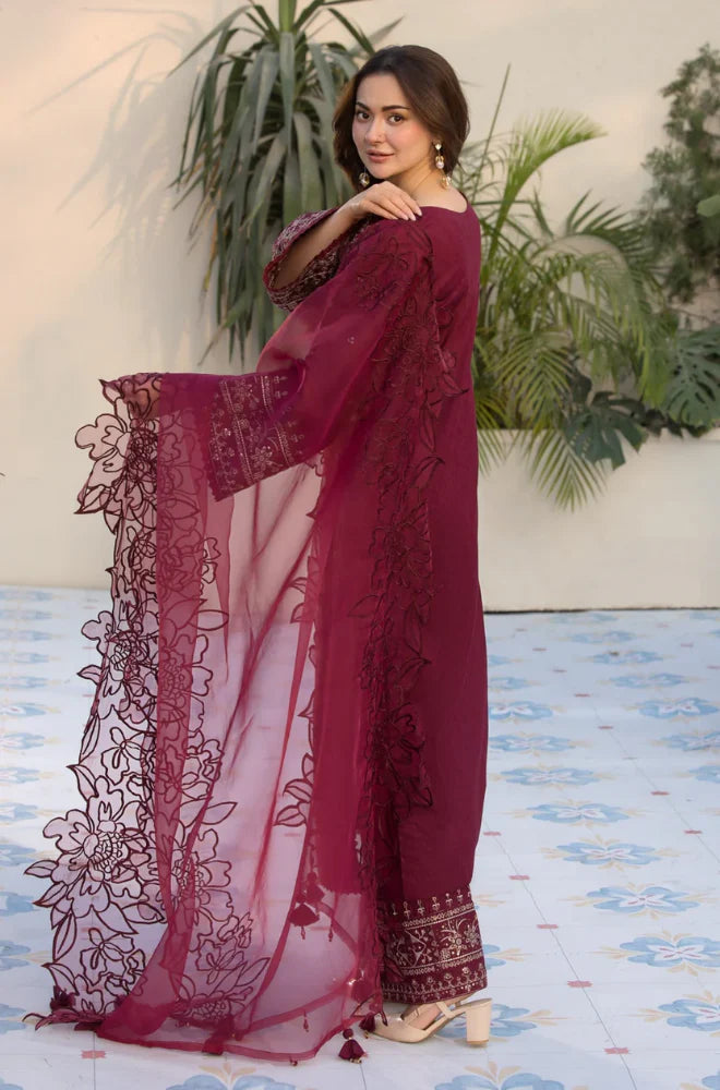 Summer 3PC Lawn Embroidered Suit – GRW-03
