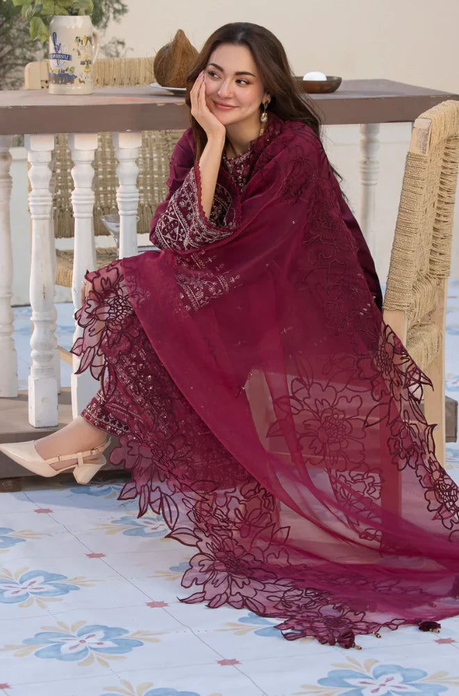 Summer 3PC Lawn Embroidered Suit – GRW-03