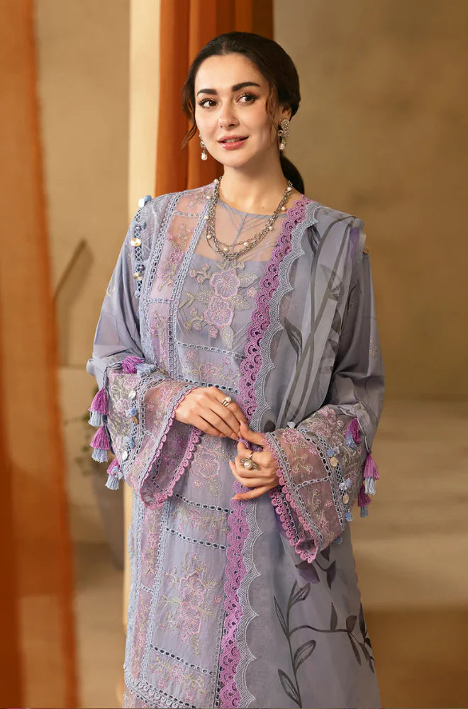 Summer 3PC Lawn Chikankari Embroidered Suit- GRW-04