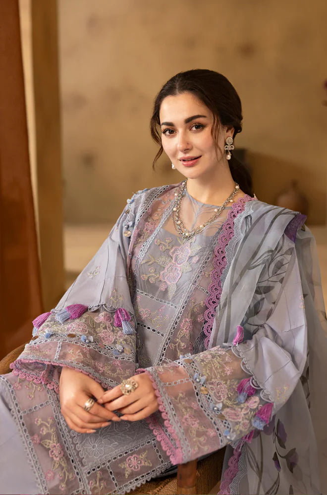 Summer 3PC Lawn Chikankari Embroidered Suit- GRW-04