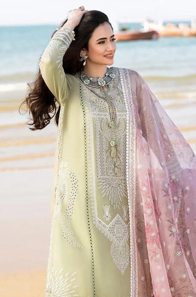 Summer 3PC Lawn Chicken Kari Embroidered Suit - GRW-06